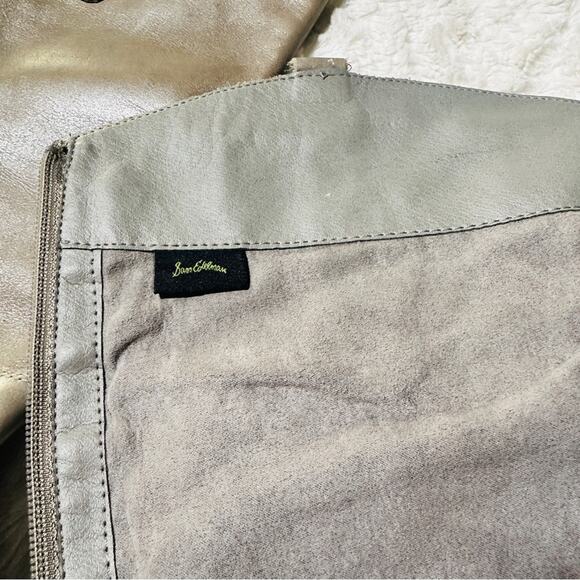 Sam Edelman Size 6.5M Taupe Penny Riding Boots Leather Equestrian Grey Zip Back - Picture 8 of 16